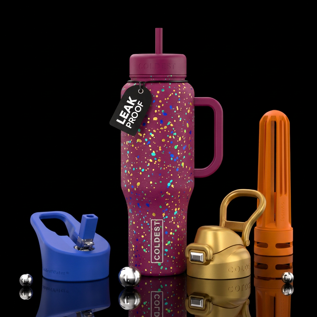 Speckles water bottle design