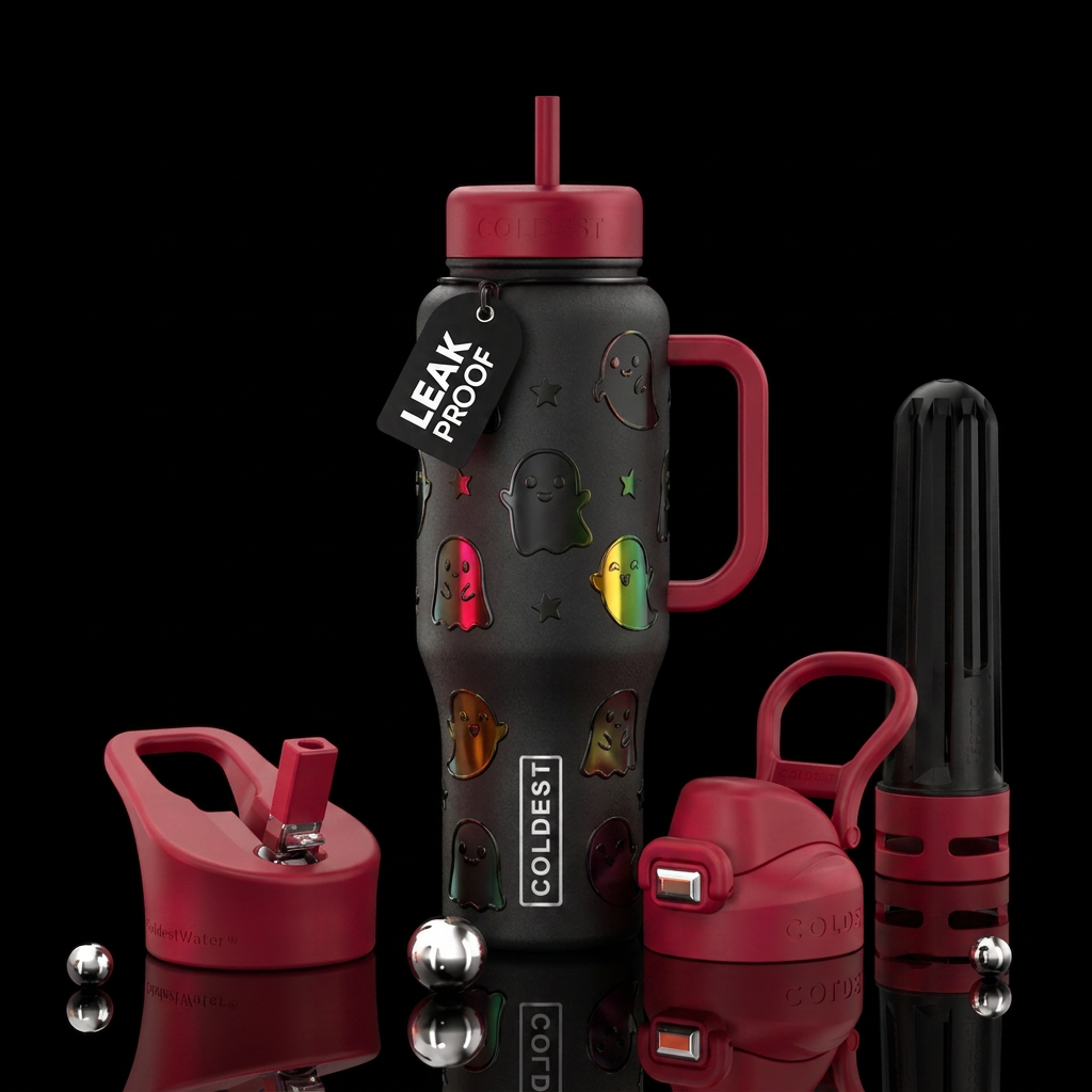 Baby ghosts water bottle design