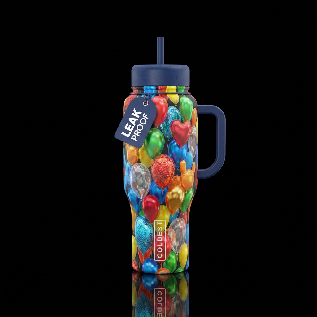 Balloons water bottle design