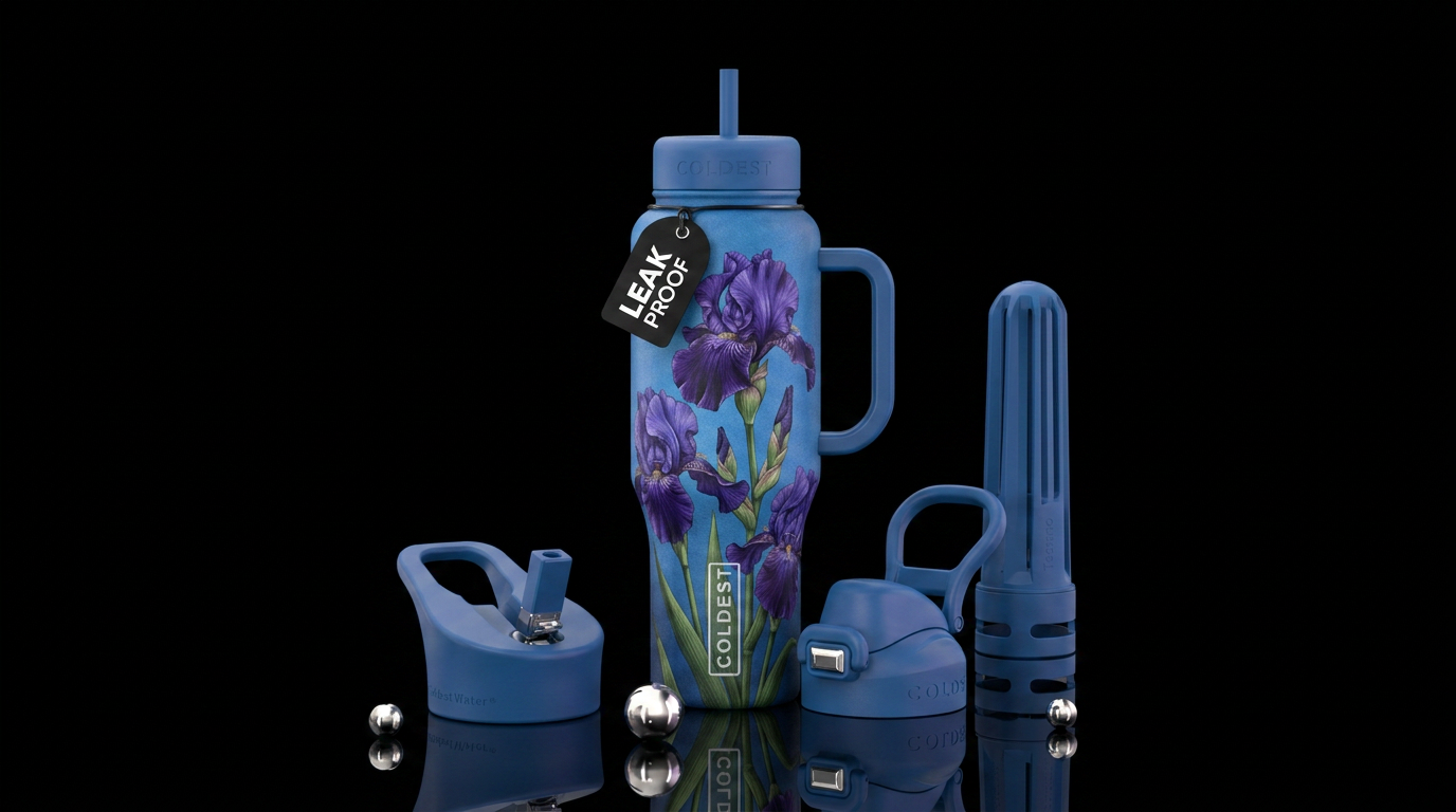 Beardy water bottle design