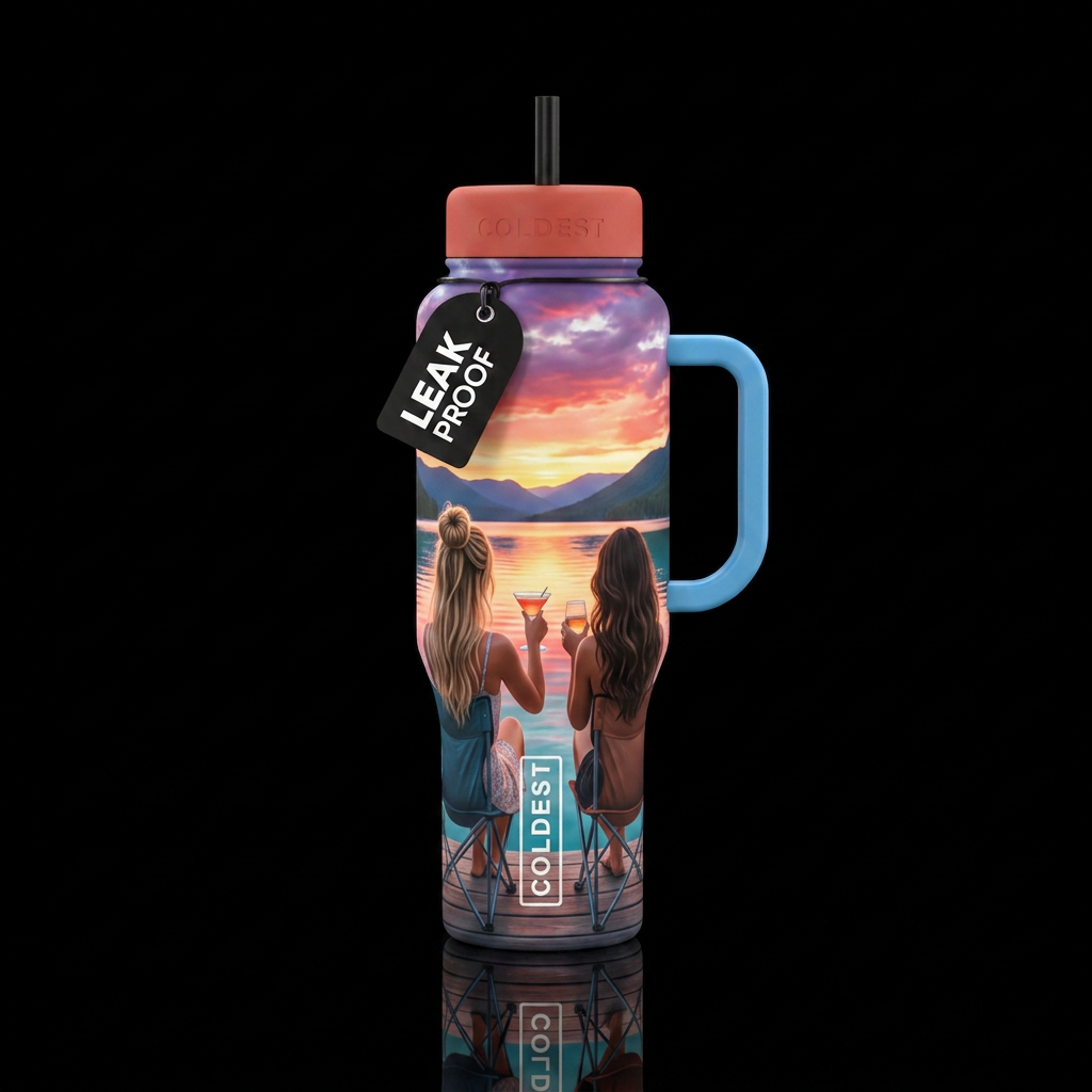 Besties water bottle design