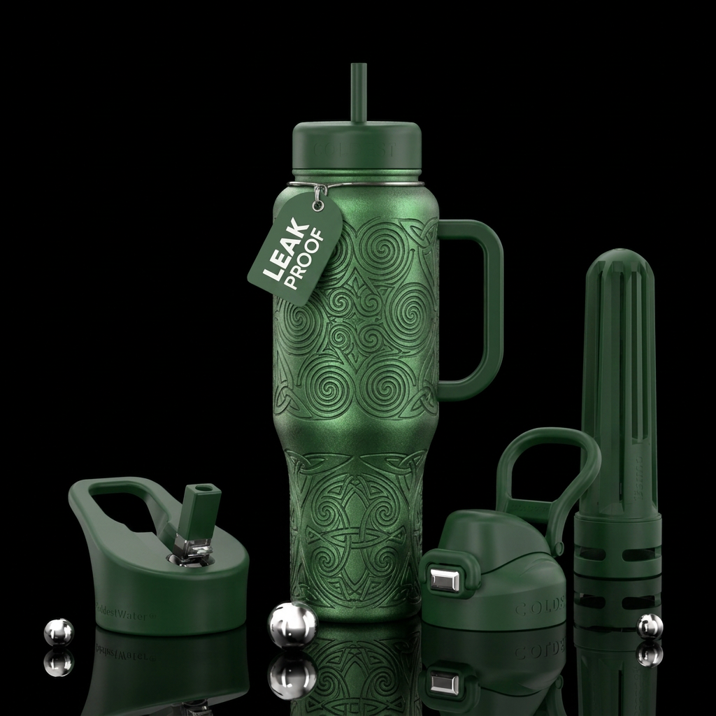 Knotty water bottle design