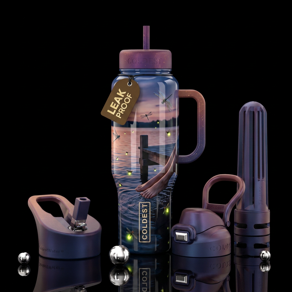 Evening magic water bottle design