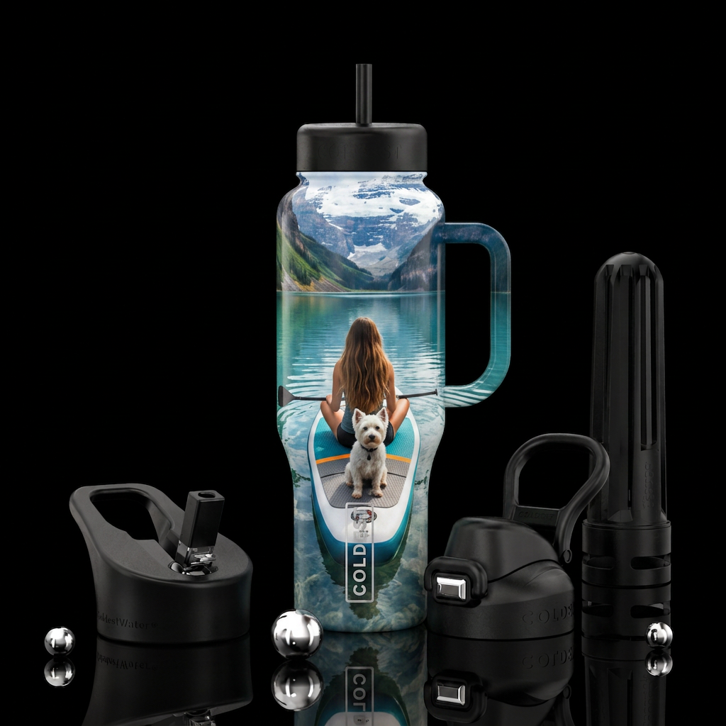 Summer vibes water bottle design