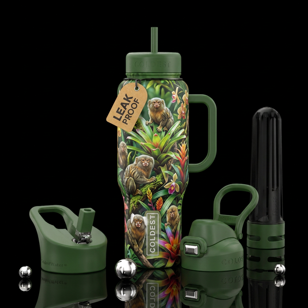 Pygmy marmosets water bottle design