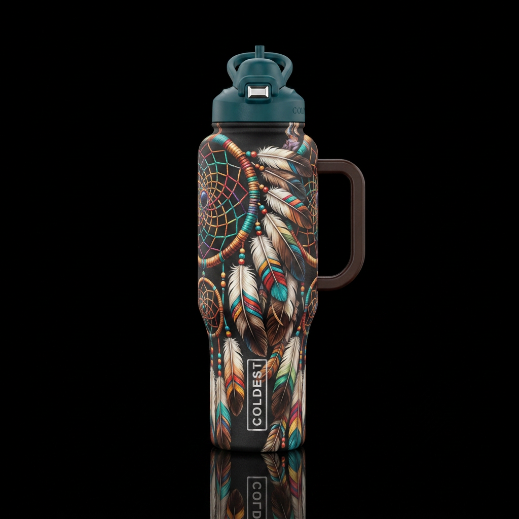 Dream catcher water bottle design