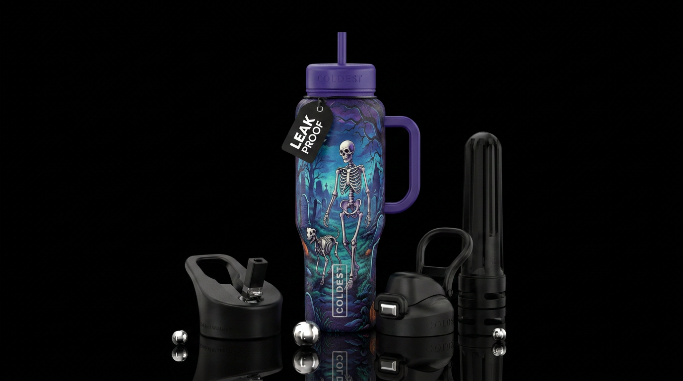 Skelly water bottle design
