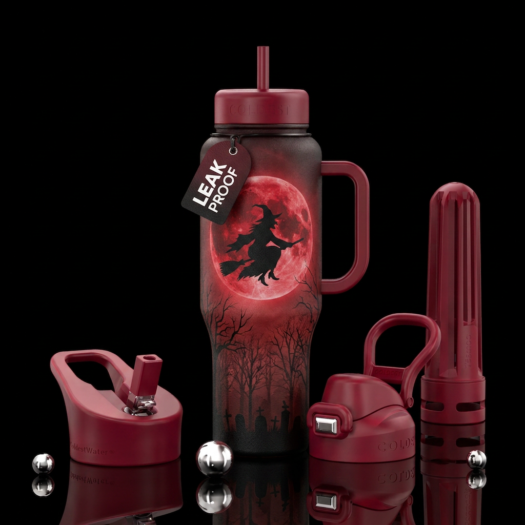 Witchy water bottle design