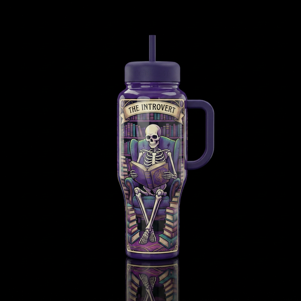 The Introvert water bottle design