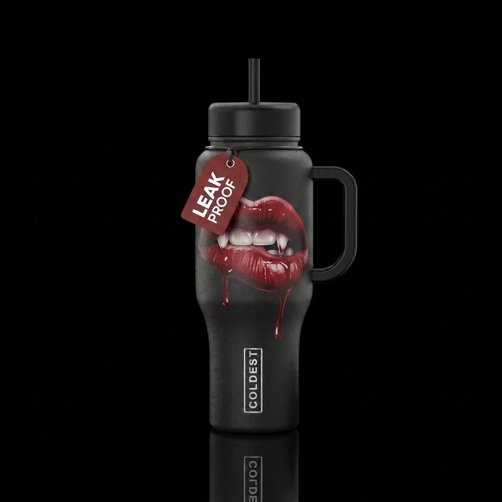 Take a bite water bottle design