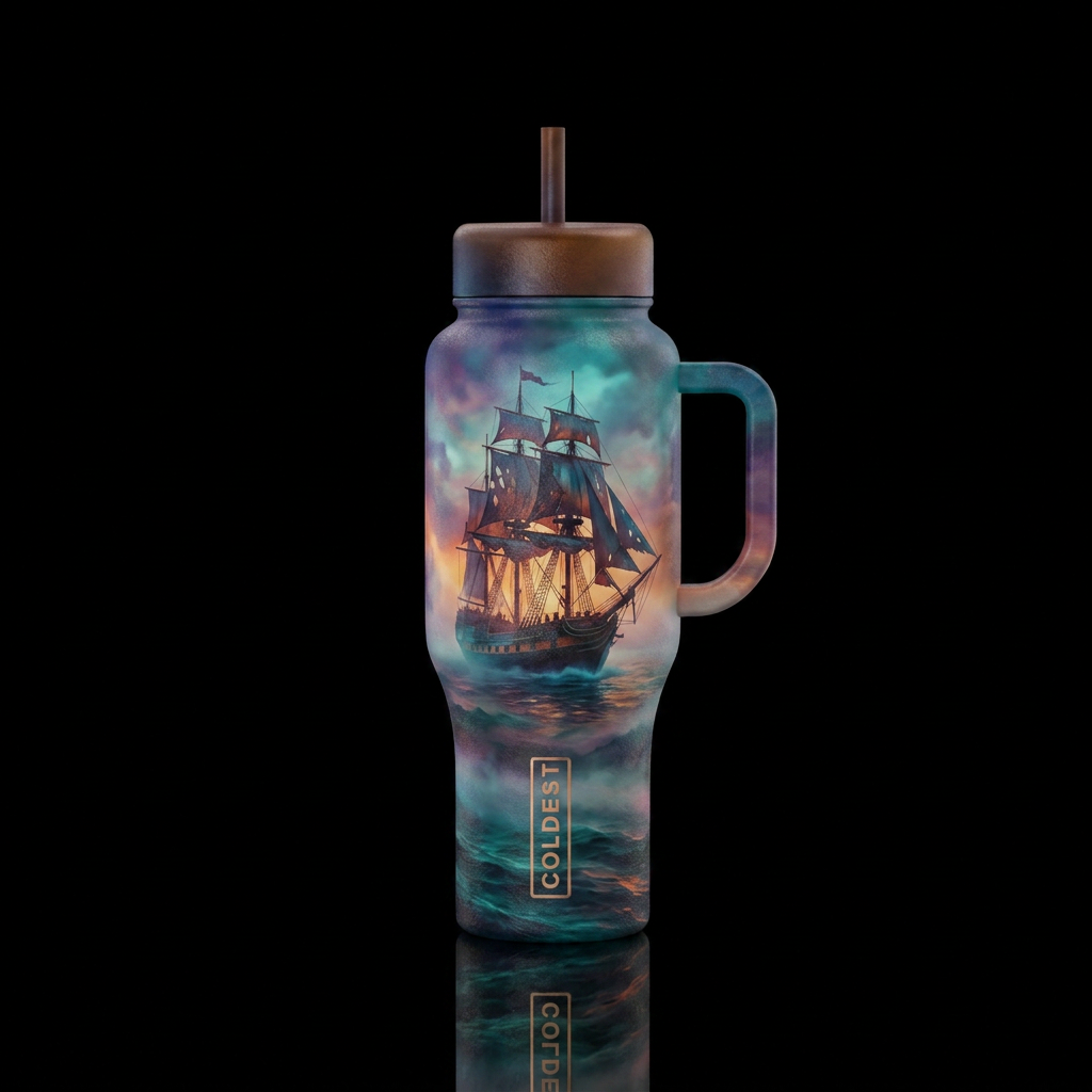 Ghostly water bottle design