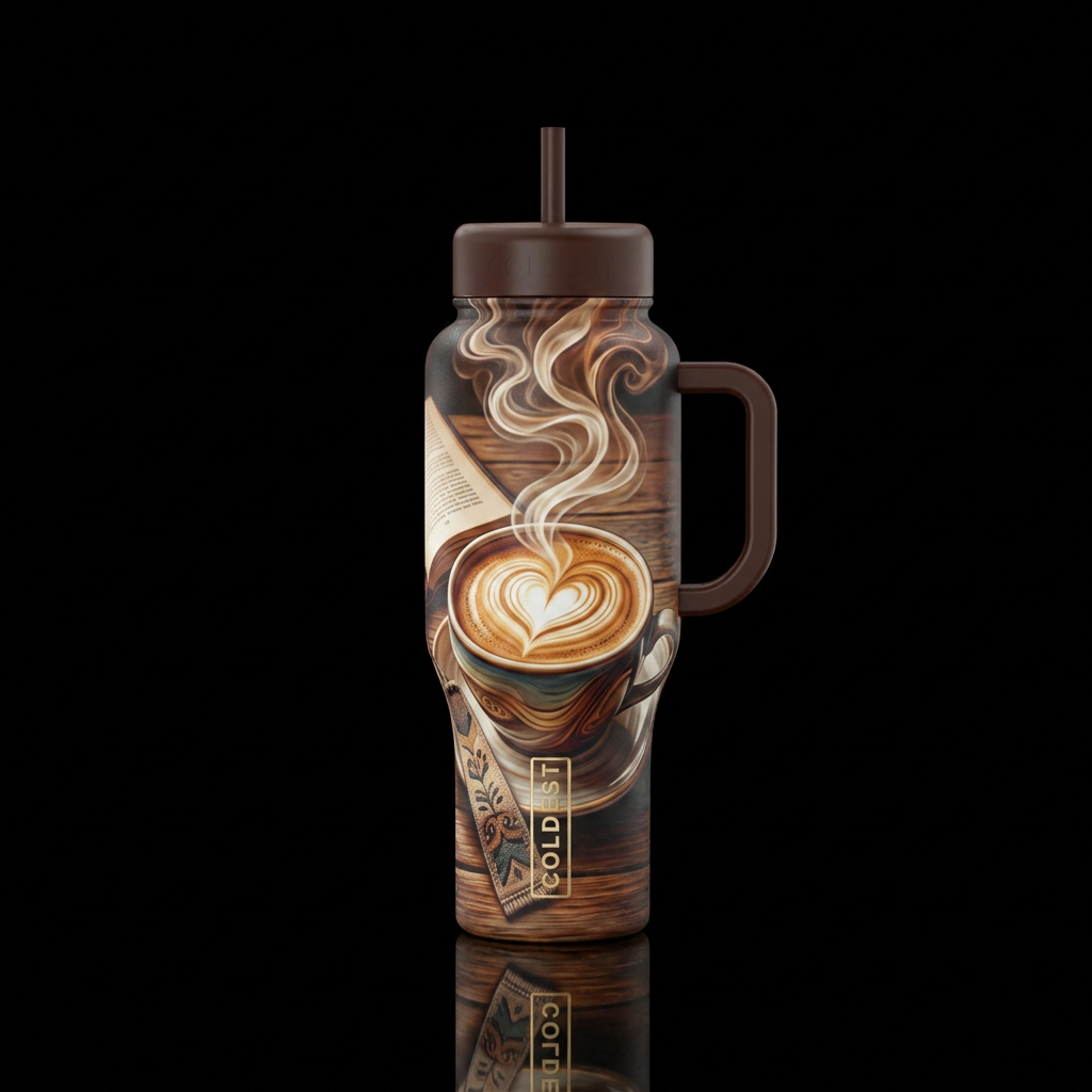 Coffee time water bottle design