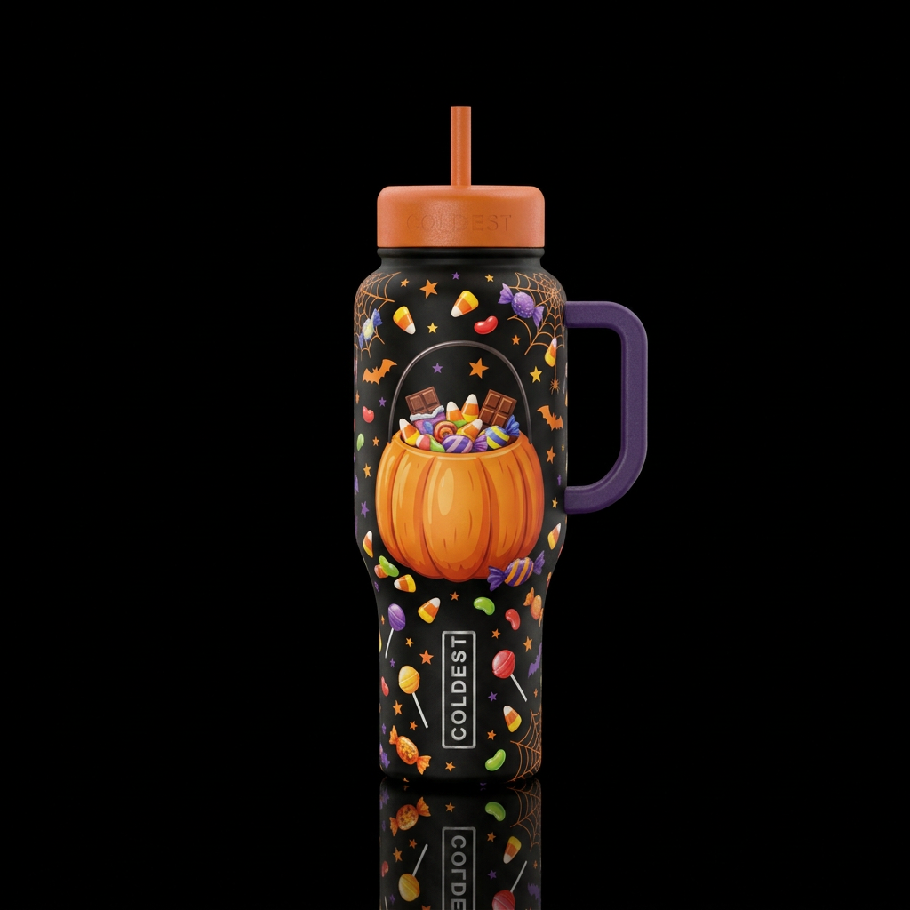 Tricks or Treats water bottle design