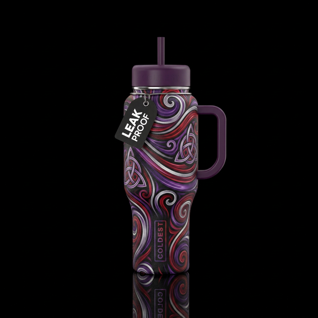 Knotty Witch water bottle design