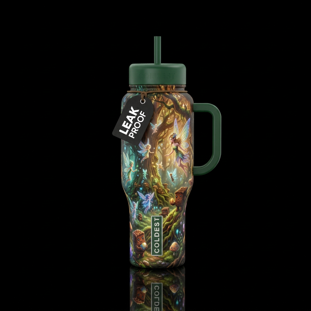 Fairy fest water bottle design