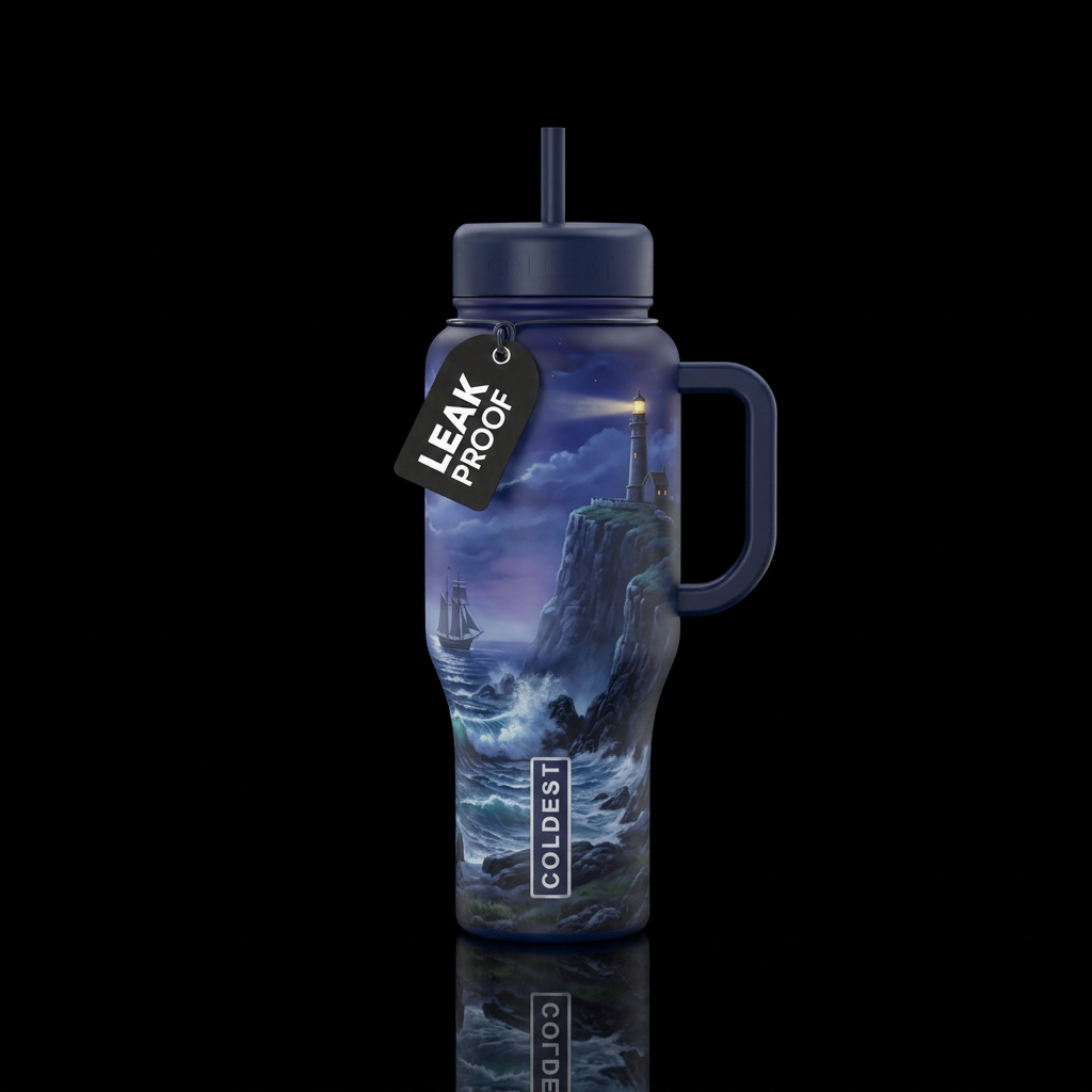 Light your way water bottle design