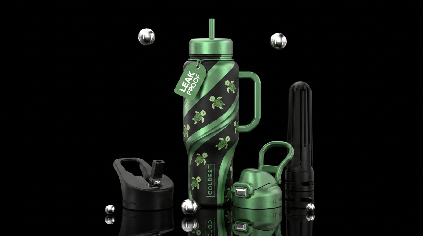 Baby Turtles water bottle design