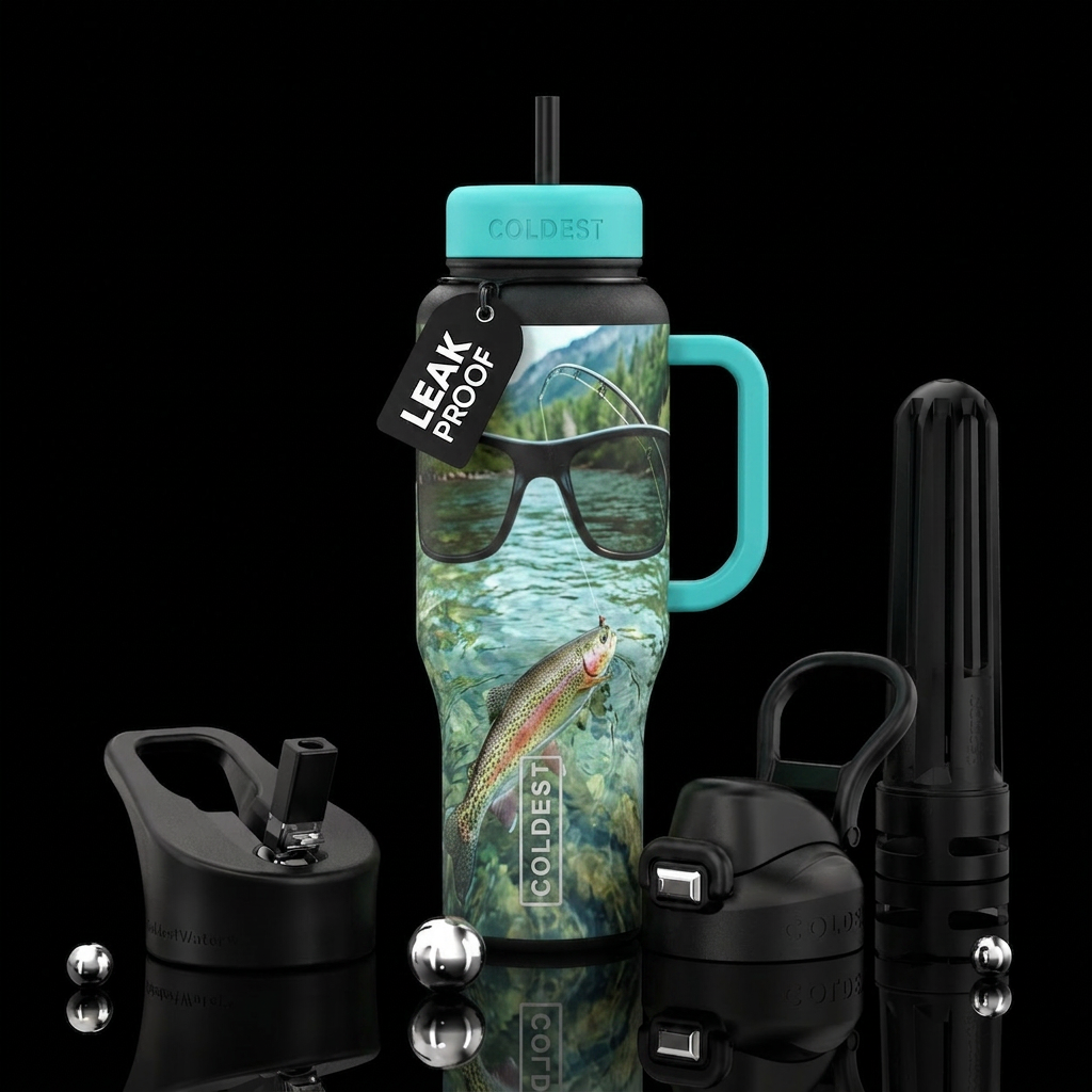 Fly Fishing water bottle design