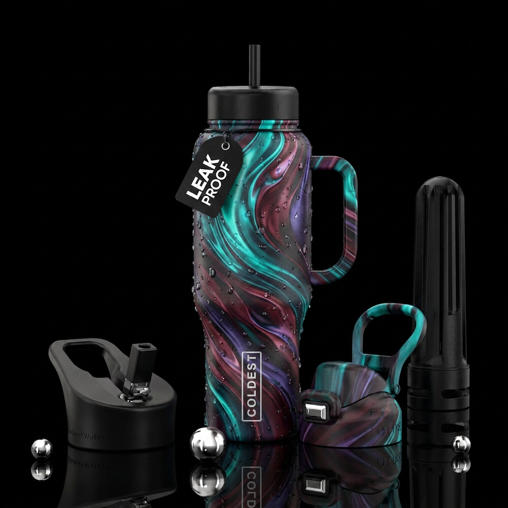 Mult Colored water bottle design