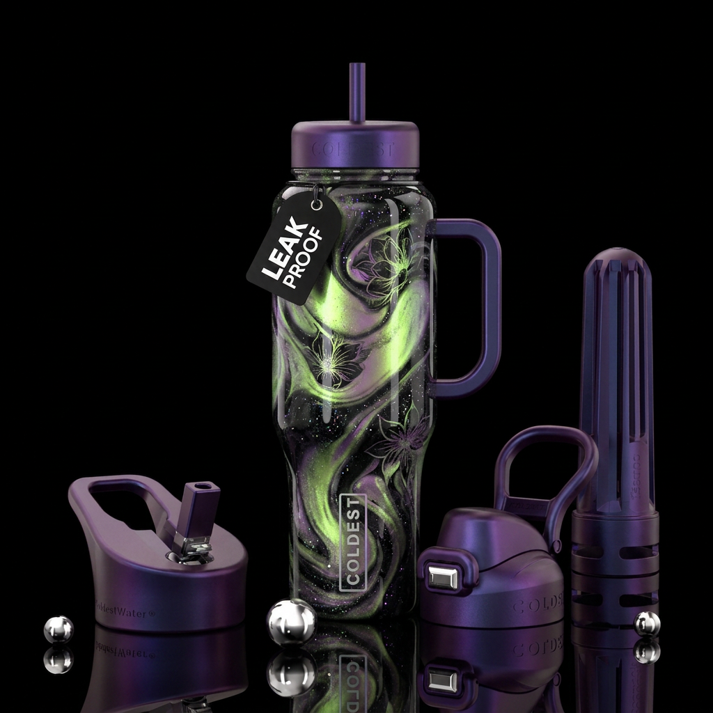 HIdden Florals water bottle design