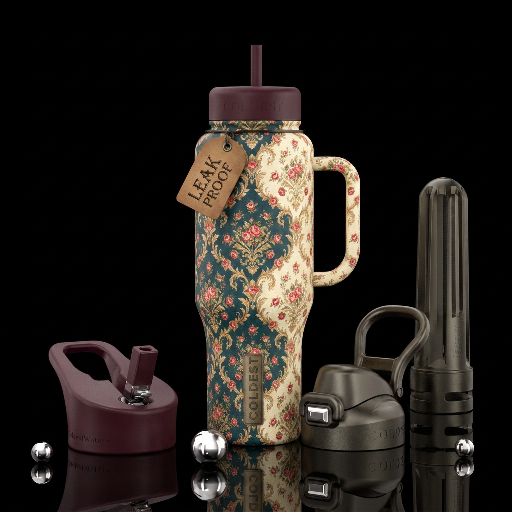 Grannys Wallpaper water bottle design