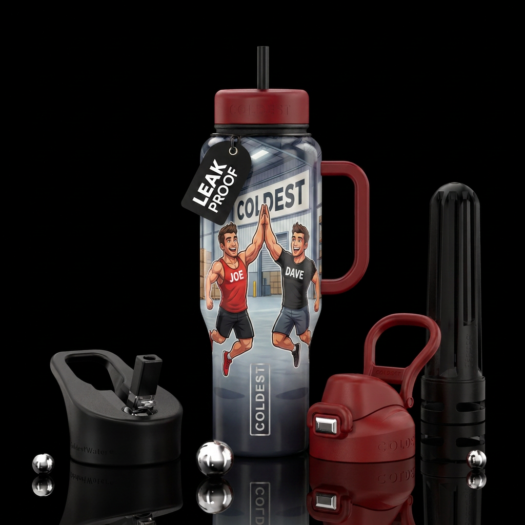 Dave & Joe water bottle design
