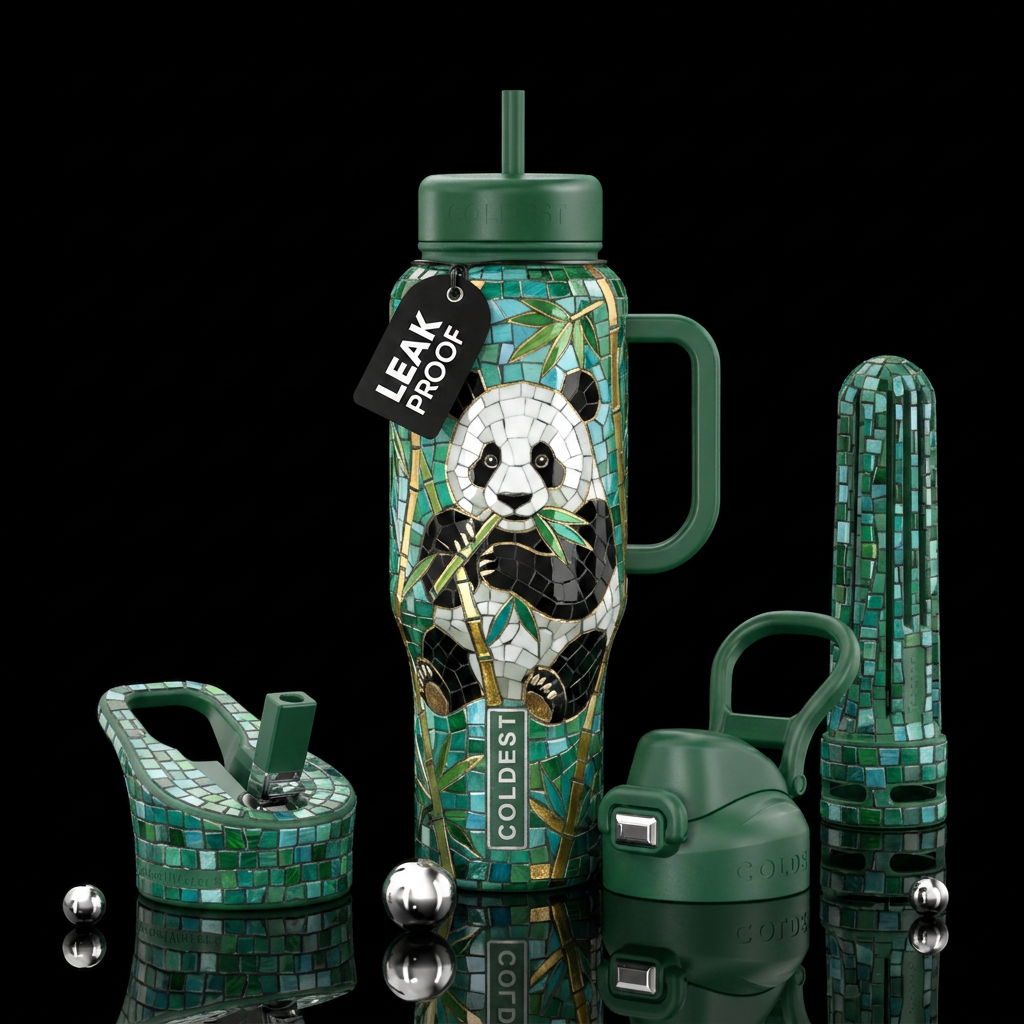Panda water bottle design