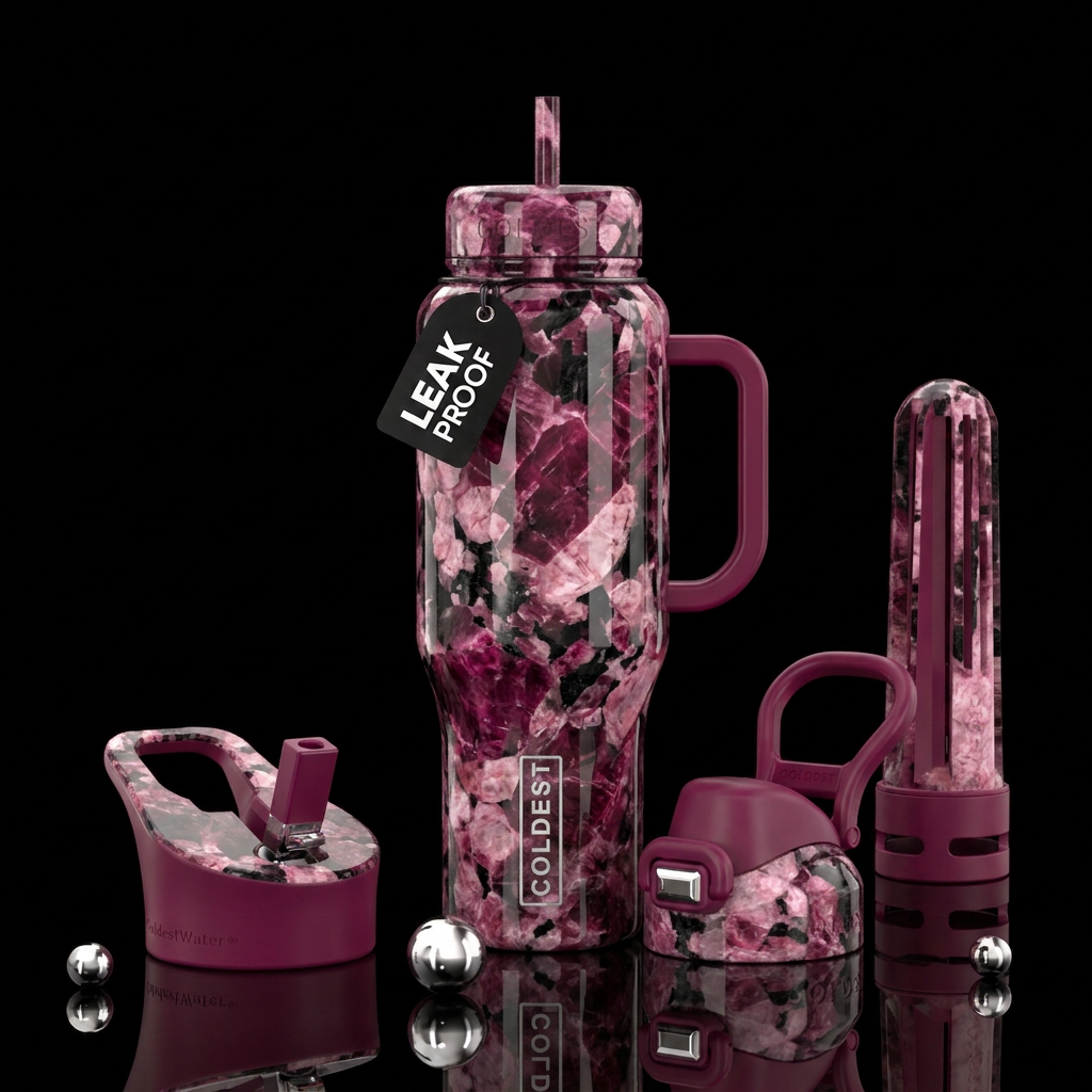 Tugtupite water bottle design