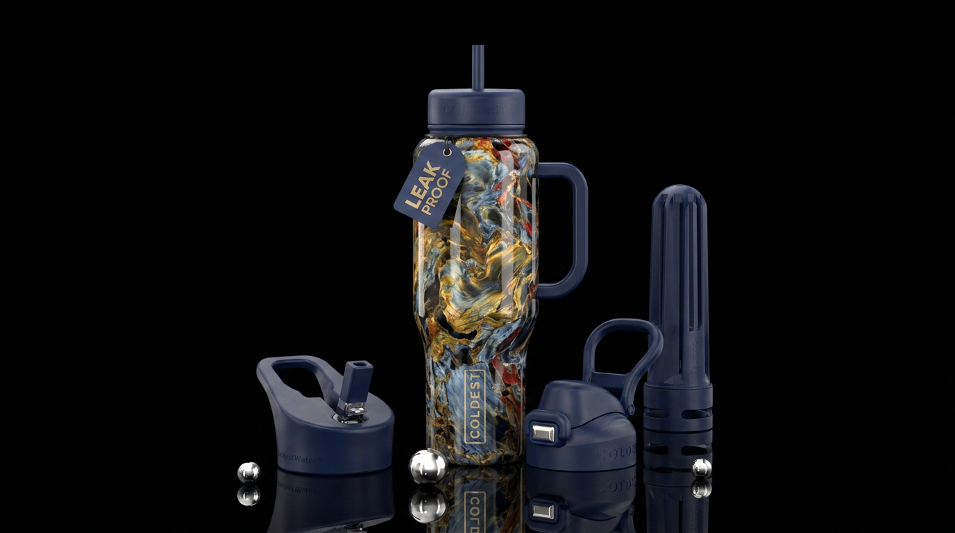 Pietersite water bottle design