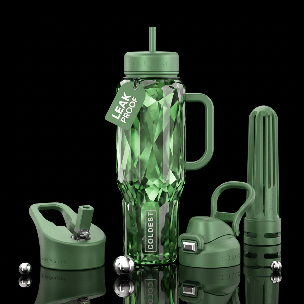 Prasiolite water bottle design