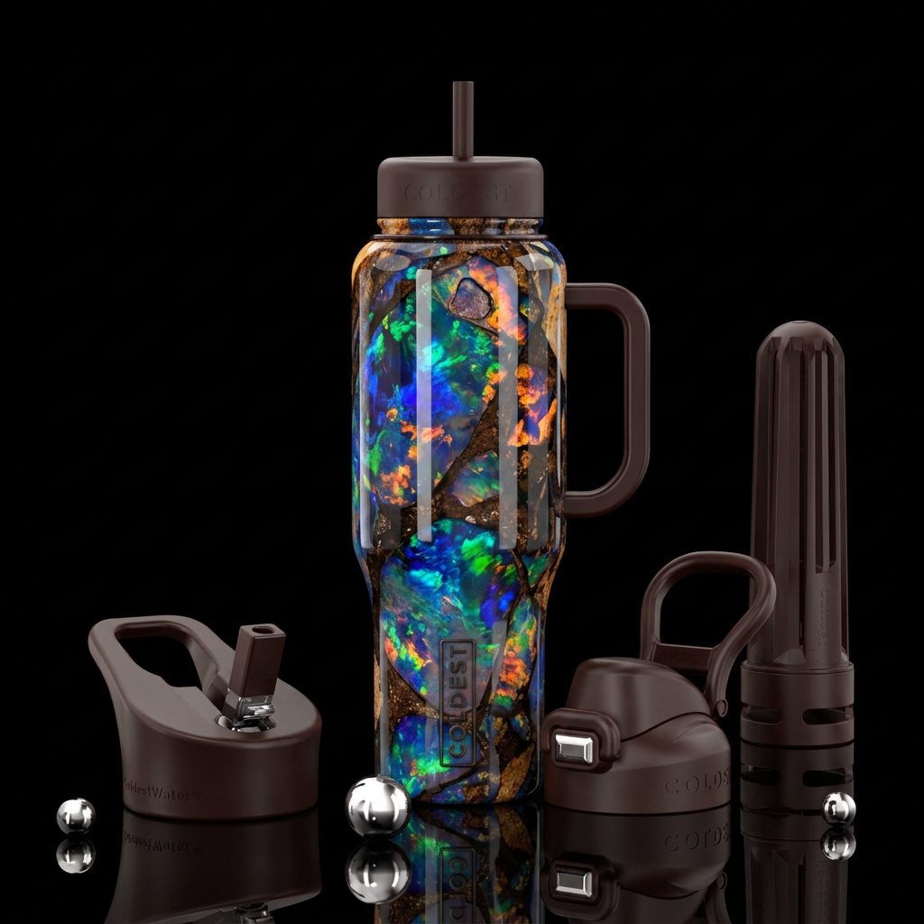 boulder opal water bottle design