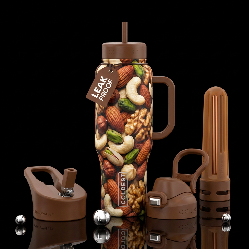 a nutty mix water bottle design