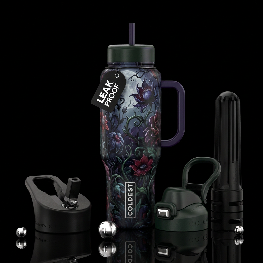 Moonlit Garden water bottle design