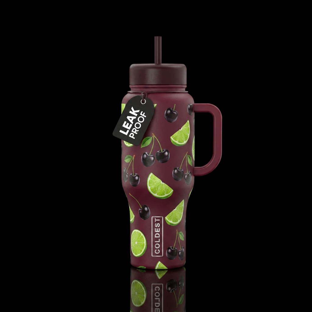 Cherry Lime water bottle design