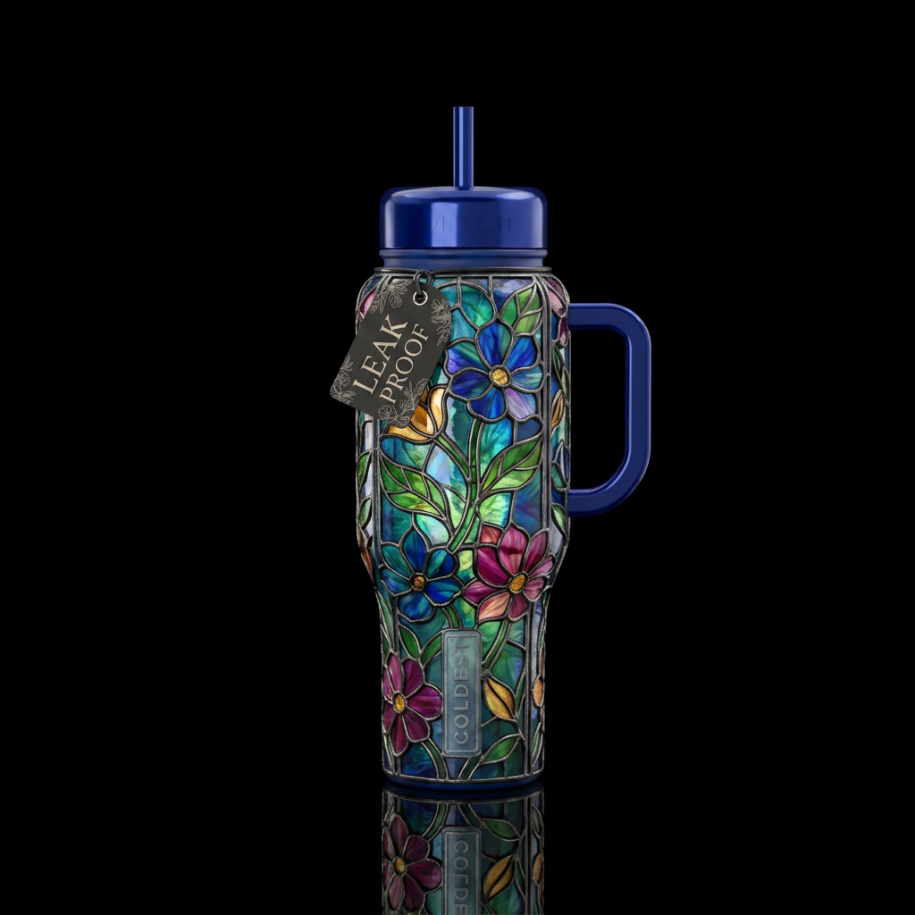 Flower Glass water bottle design