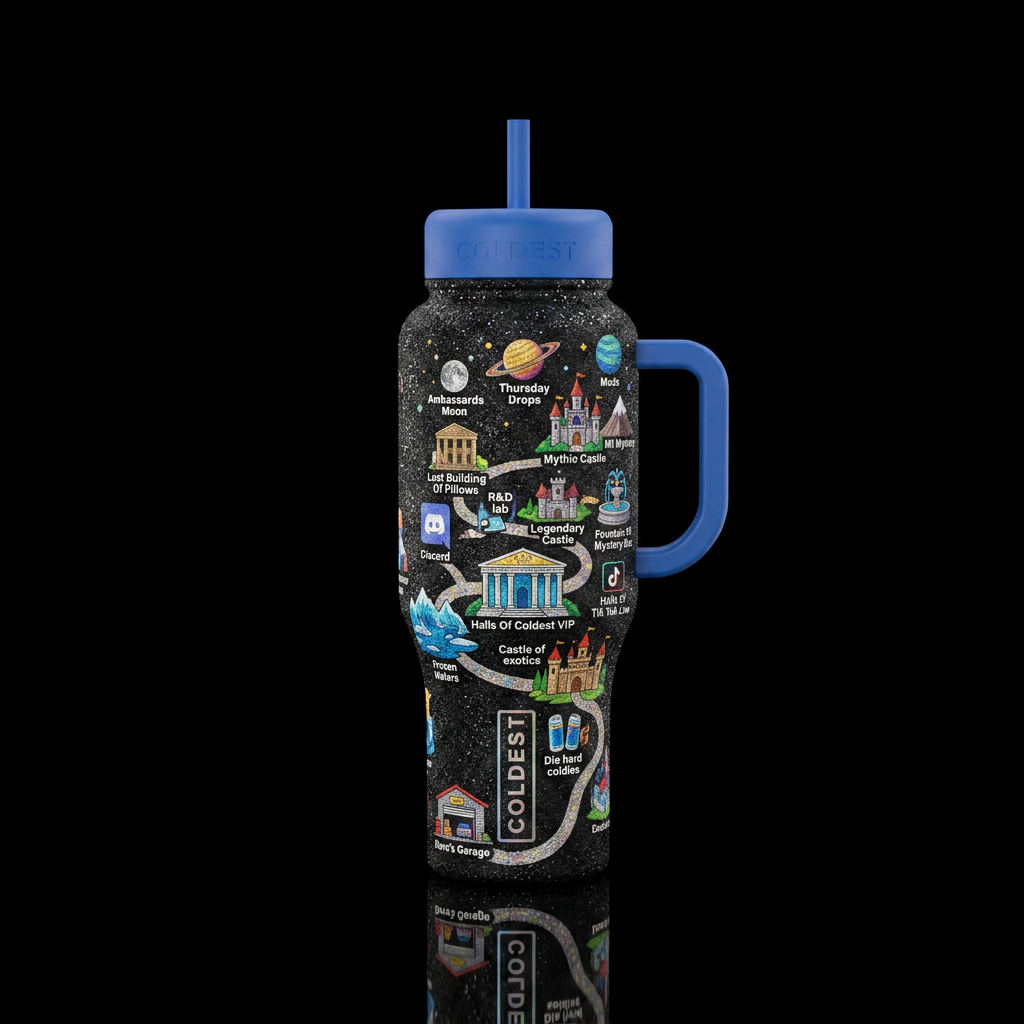 Coldie Roadmap water bottle design
