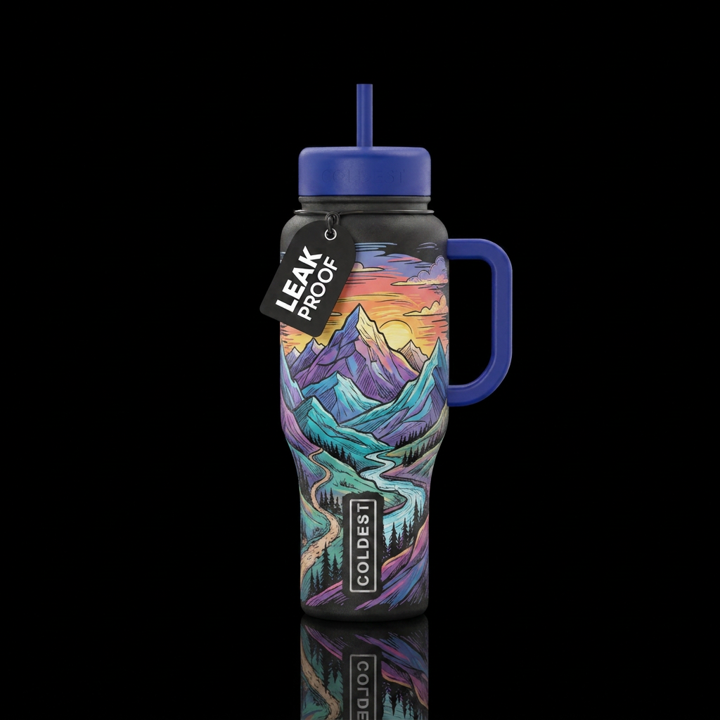It's An Adventure Out There! water bottle design