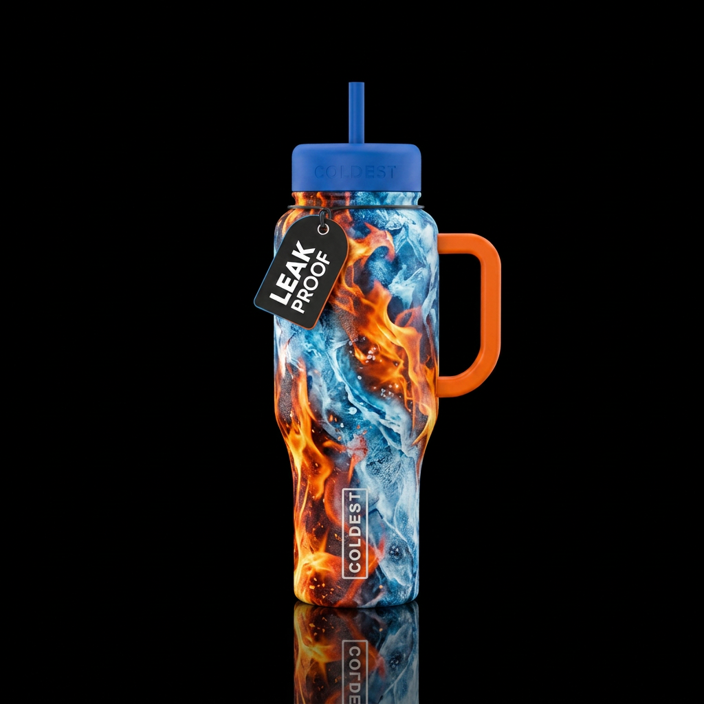 Fire And Ice water bottle design