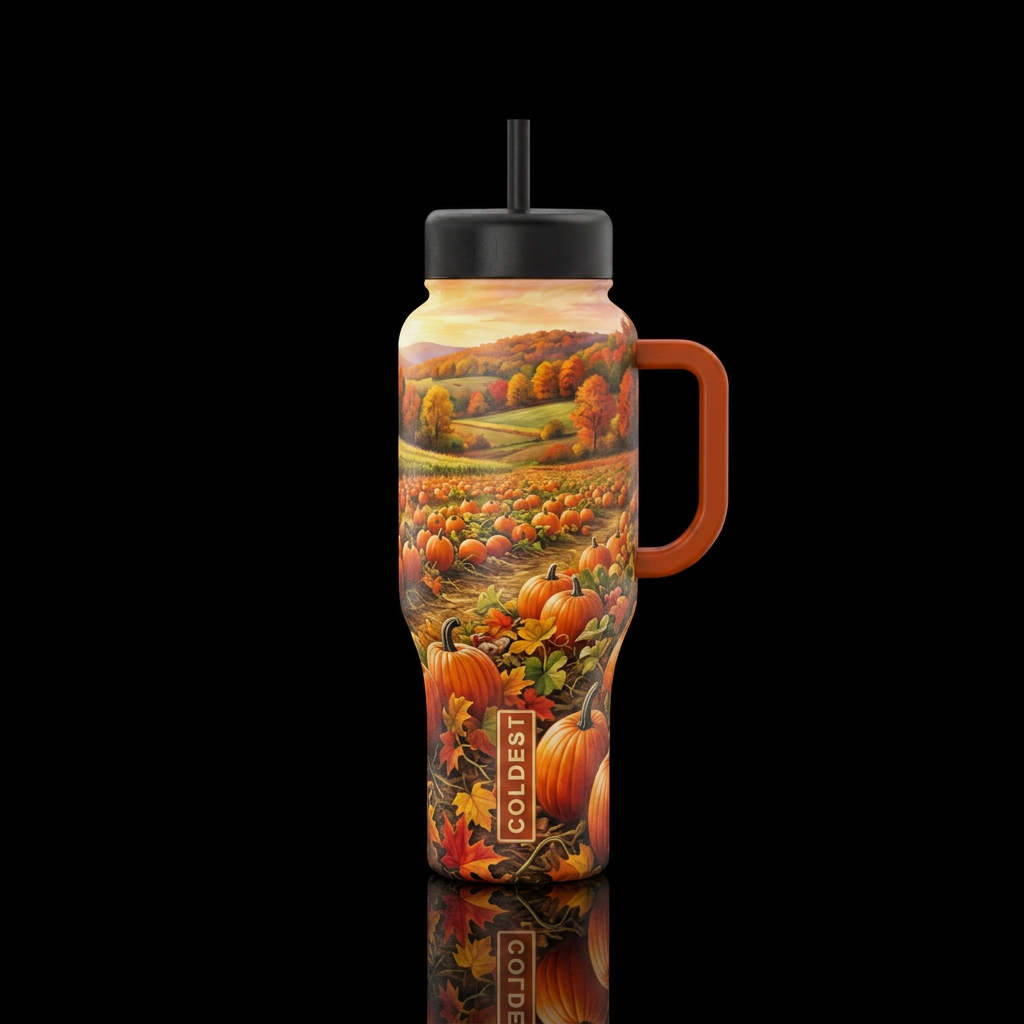 Pumpkin Patch water bottle design