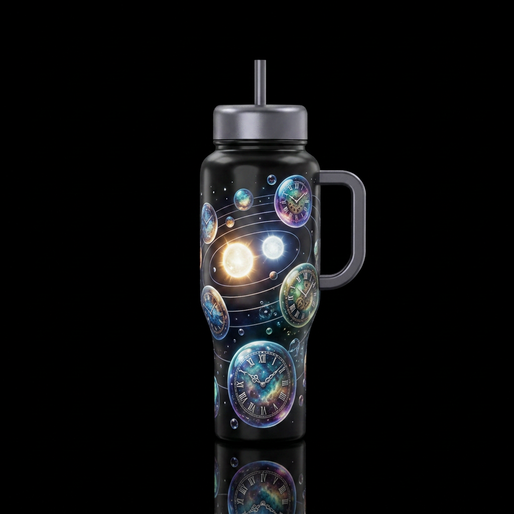 Time In Space water bottle design