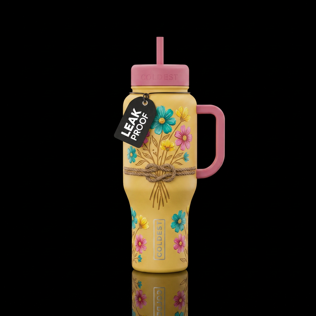 Fresh Flowers water bottle design