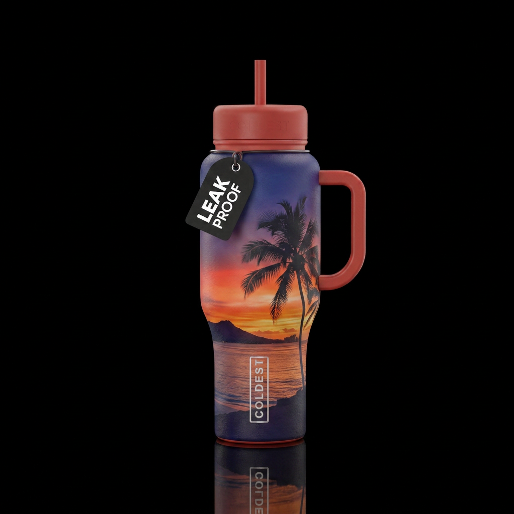 Hawaiian Sunset water bottle design