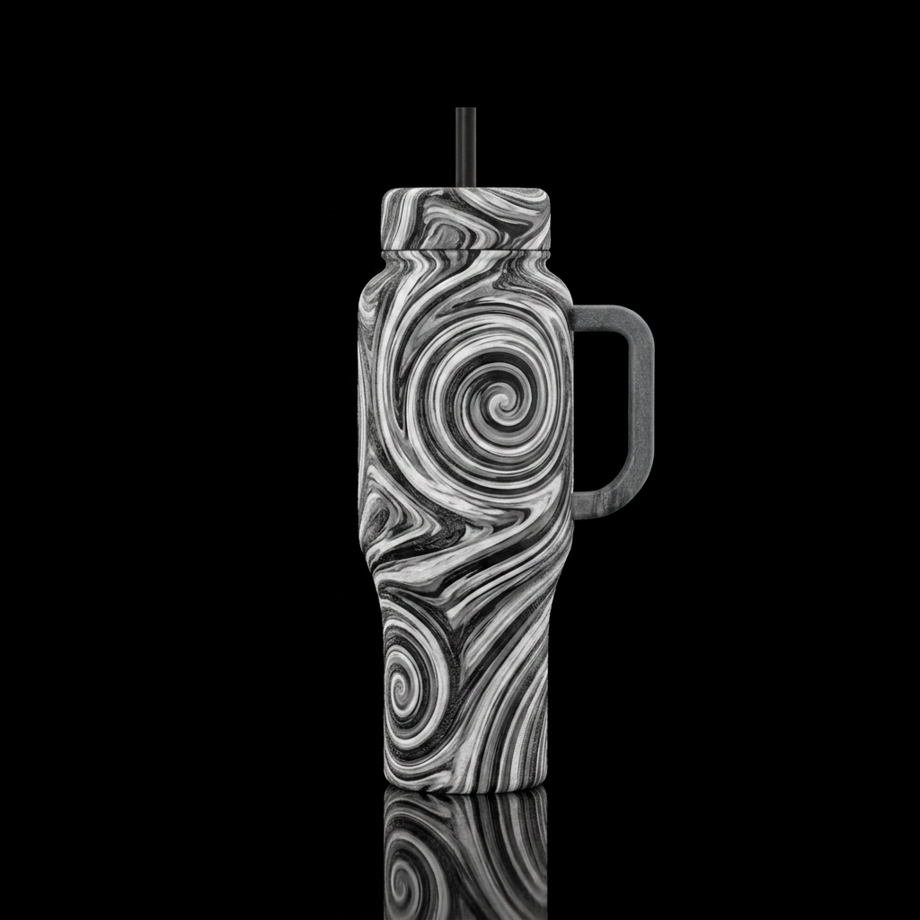 Glowie lines water bottle design