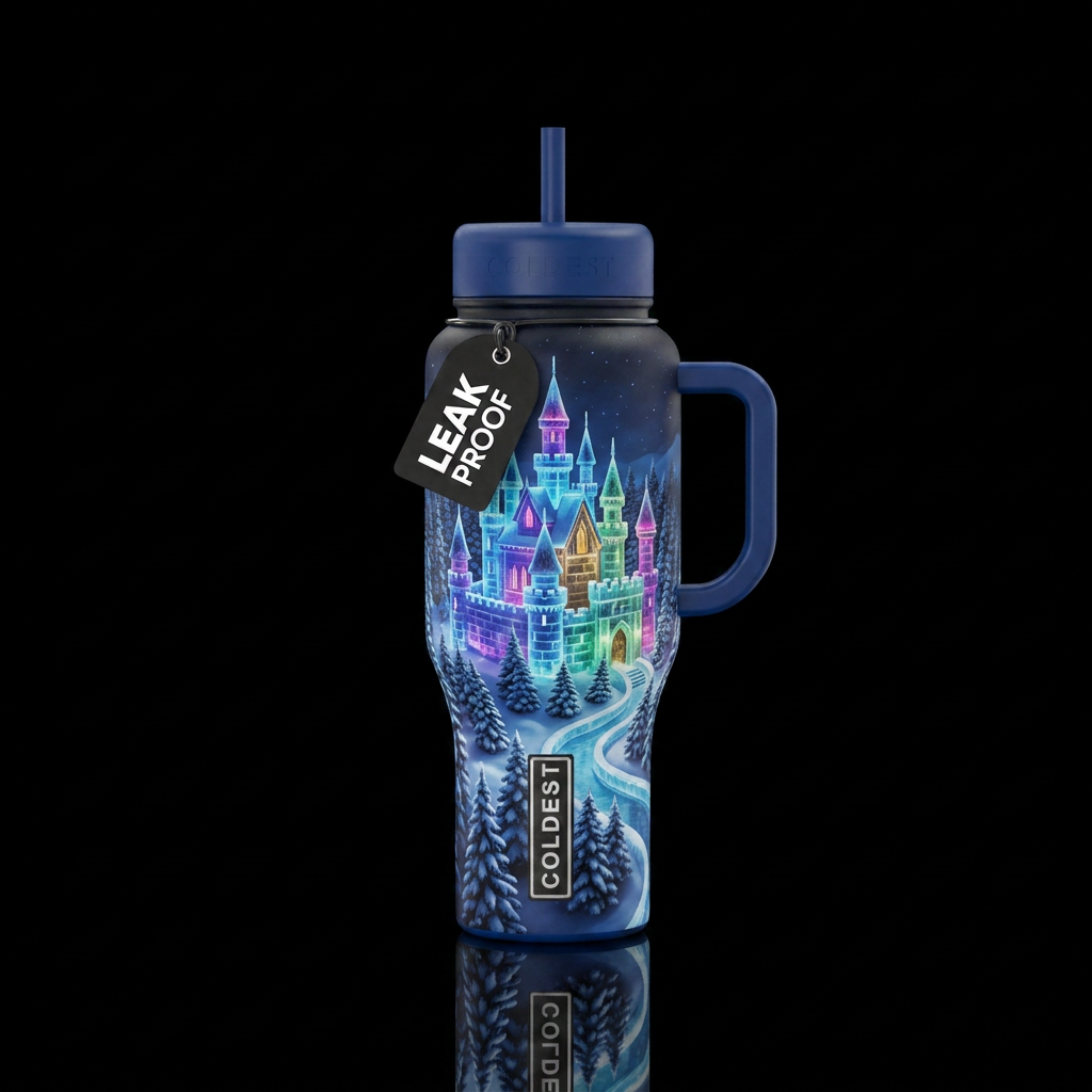 Ice Castle water bottle design