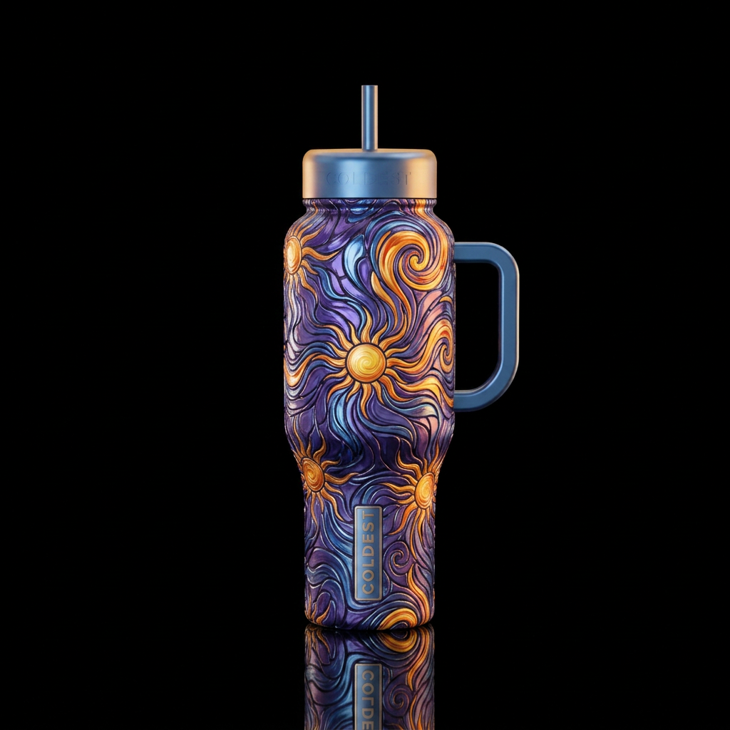 A Swirl Of Sunshine! water bottle design