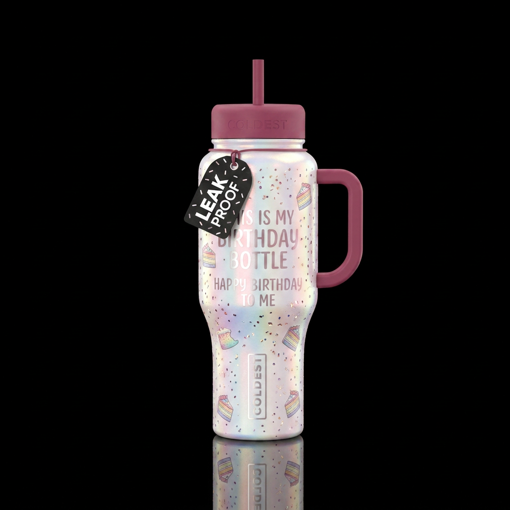 Happy Birthday To Meee! water bottle design