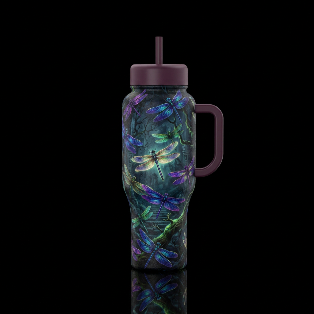 Glowie Dragonfly water bottle design