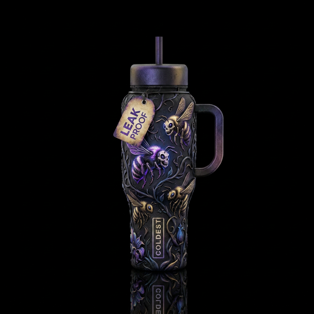 Killer Bees water bottle design