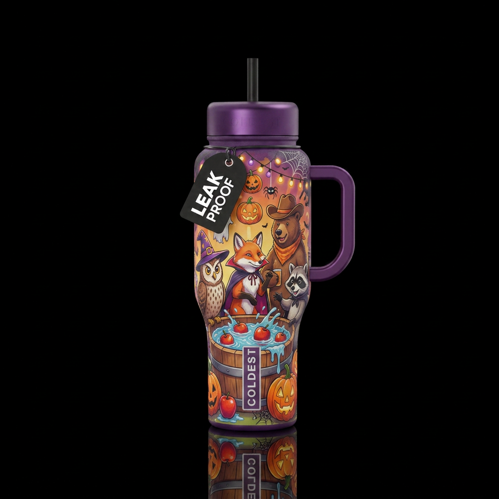 Halloween Party water bottle design