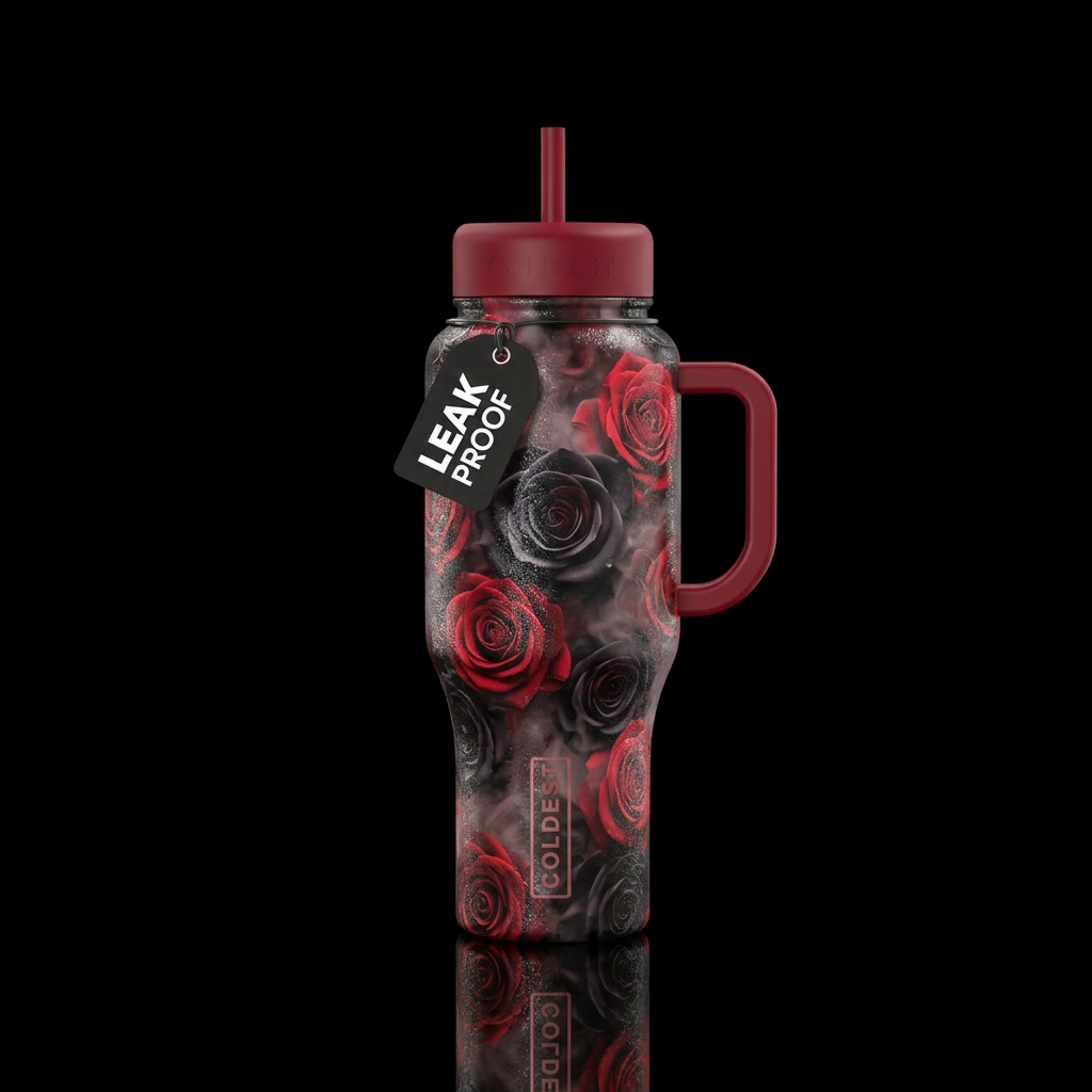 Foggy Rose water bottle design